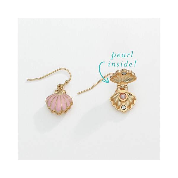 Item 418232 Pink Scallop With Pink Pearl Earrings