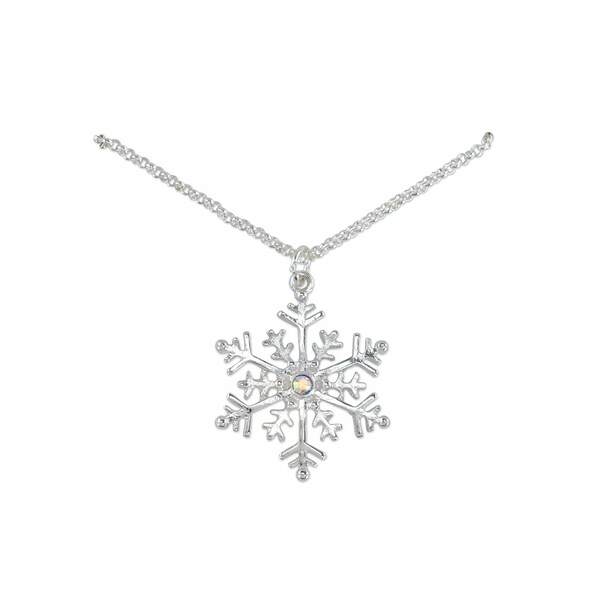 Item 418299 Classic Silver Snowflake Necklace