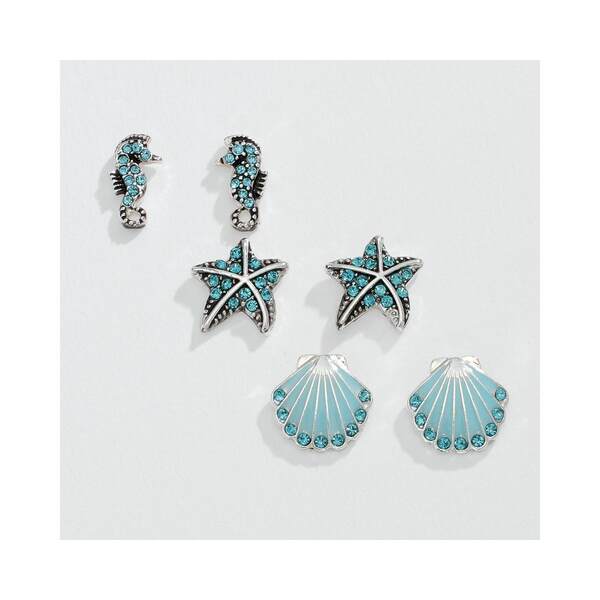 Item 418311 Sea Horse Starfish Shells Earrings