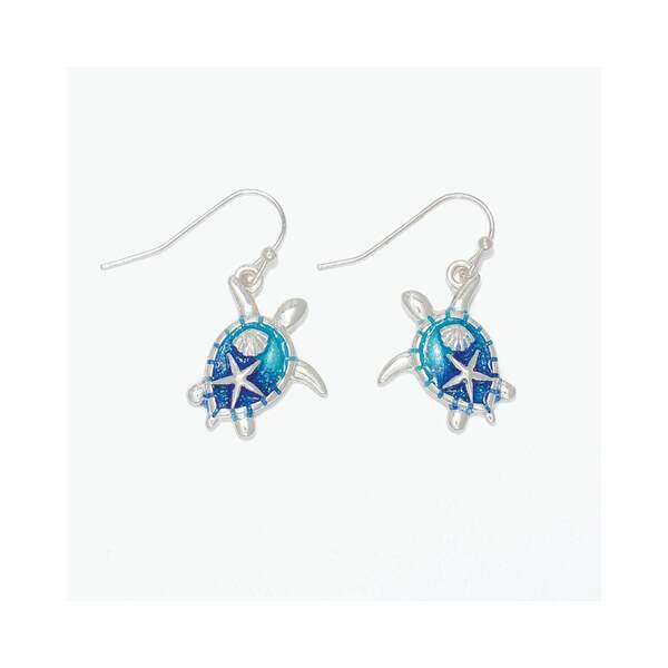 Item 418386 Turtles With Ocean Hues And Sea Life Earrings