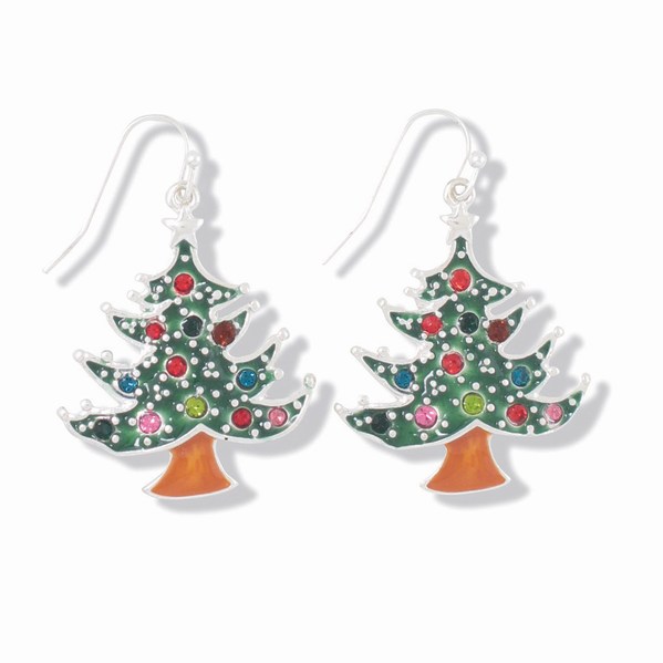 Item 418540 Sparkling Christmas Tree Earrings