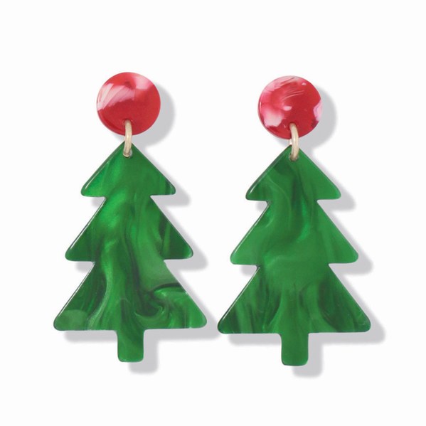 Item 418599 Green Tree Earrings