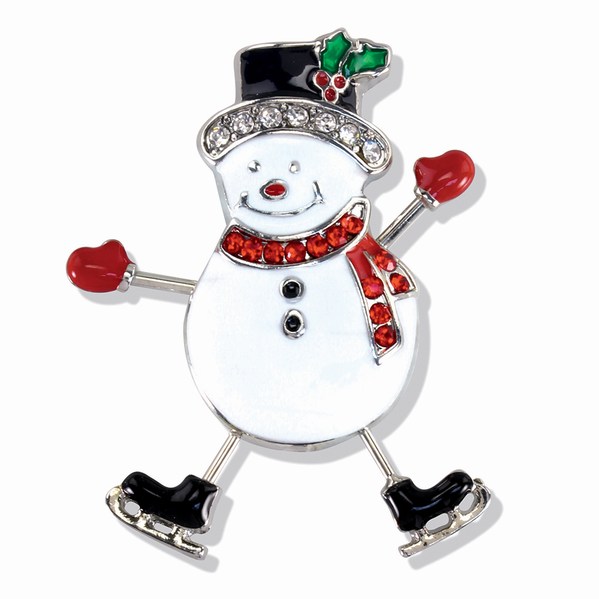 Item 418618 Skating Snowman Pin