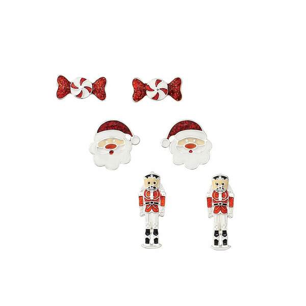 Item 418875 Nutcracker Santa Candy Earrings