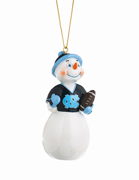 Item 420142 University of North Carolina Tar Heels Snowman Ornament