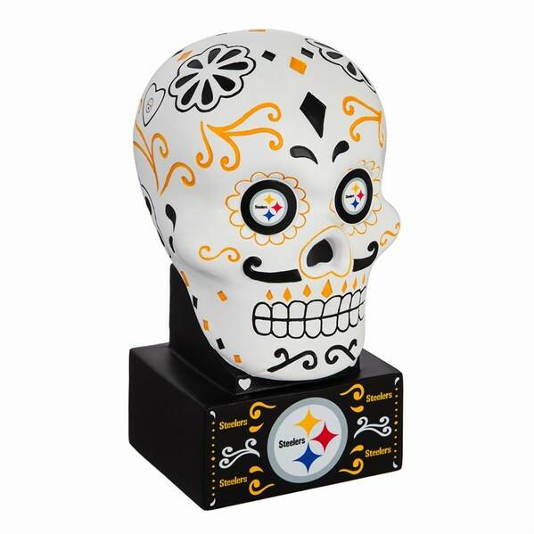 Item 420202 Pittsburgh Steelers Sugar Skull Statue