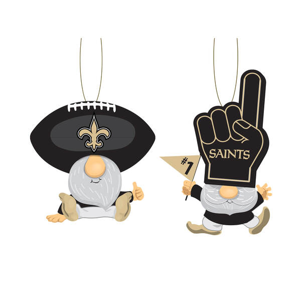 Item 420223 New Orleans Saints Gnome Fan Ornament