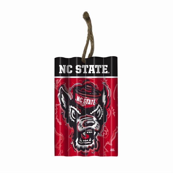 Item 420305 North Carolina State University Wolfpack Justin Patten Corrugate Ornament