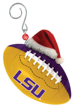 Item 420869 Louisiana State University Tigers Team Ball With Santa Hat Ornament