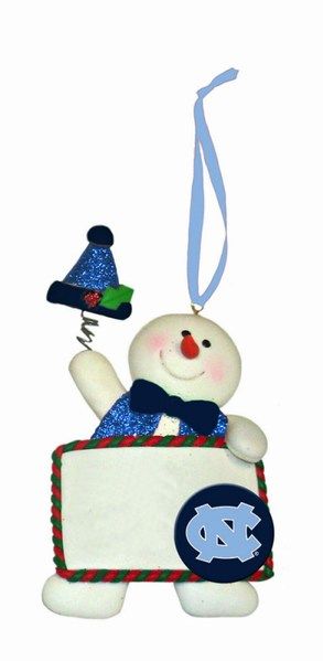 Item 421125 University of North Carolina Tar Heels Snowman Ornament