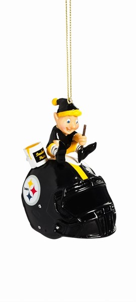 Item 421199 Pittsburgh Steelers Team Elf Helmet Ornament