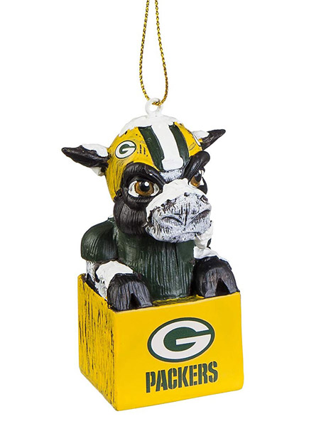 Item 421255 Green Bay Packers Mascot Ornament