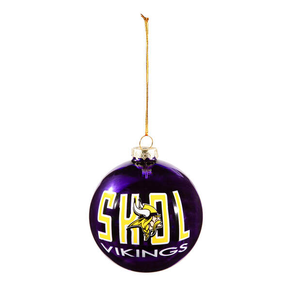 Item 421323 Minnesota Vikings Glass Ball Ornament