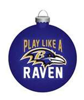 Item 421345 Baltimore Ravens Glass Ball