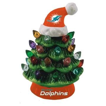 Item 421617 Miami Dolphins Ceramic Tree