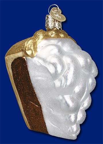 Item 425232 Piece of Chocolate Cream Pie Ornament