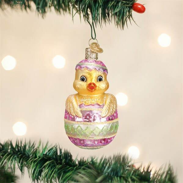 Item 425244 Easter Chick In Egg Ornament