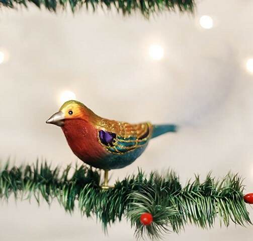 Item 425336 Lilac Breasted Roller With Feathery Tail Clip-On Ornament