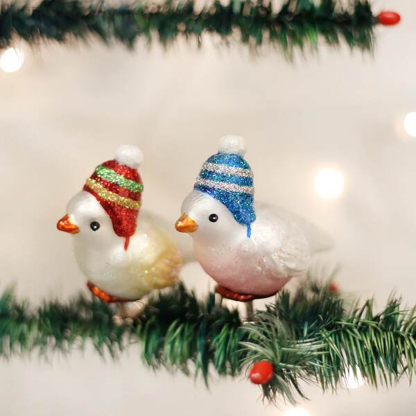 Item 425738 Snowbird With Red/Blue Hat Clip-On Ornament