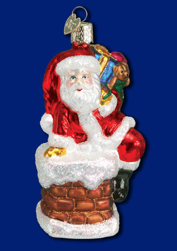 Item 425770 Santa In Chimney Ornament