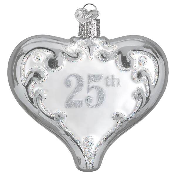 Item 425818 25th Anniversary Heart Ornament