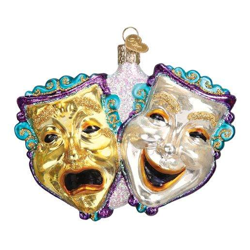 Item 425921 Comedy and Tragedy Masks Ornament