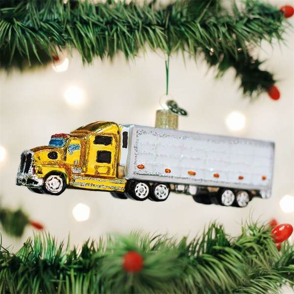Item 425955 Semi Truck Ornament