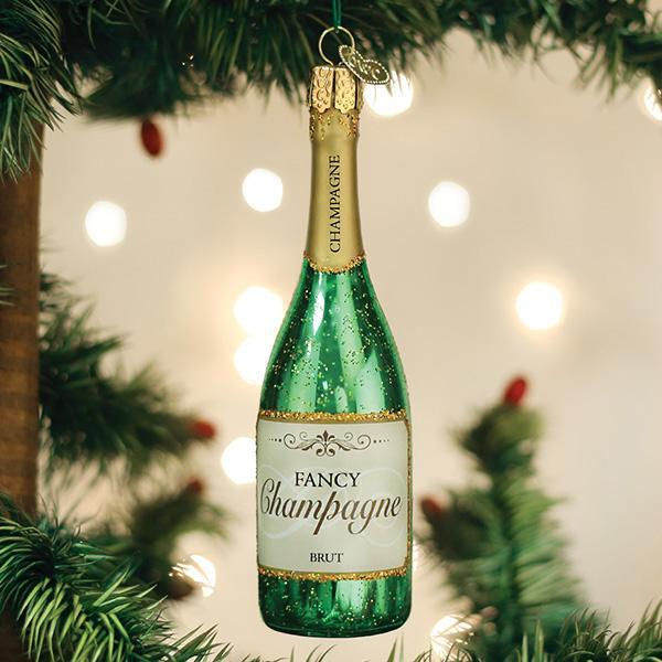 Item 426265 Champagne Bottle Ornament