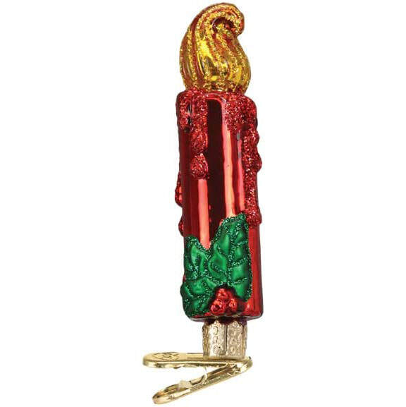Item 426320 Red Clip On Candle Ornament