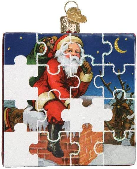 Premium Vector  Jigsaw puzzle with santa