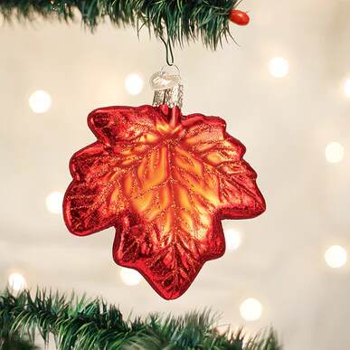 Item 426345 Red Maple Leaf Ornament