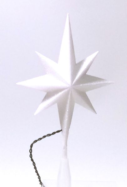 Item 431006 Lighted Warm White Glittered Liberty Star Tree Topper With 11 Lights
