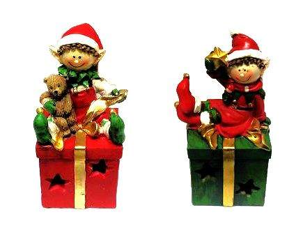 Item 431191 Battery Operated Elf On Gift Sit Around