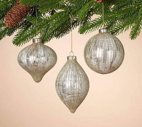 Item 431306 Two Tone  Onion/Finial/Ball Ornament
