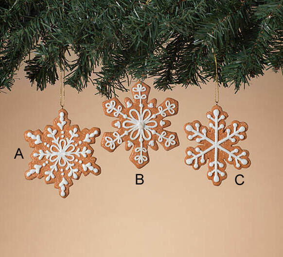 Item 431338 Gingerbread Snowflake Ornament