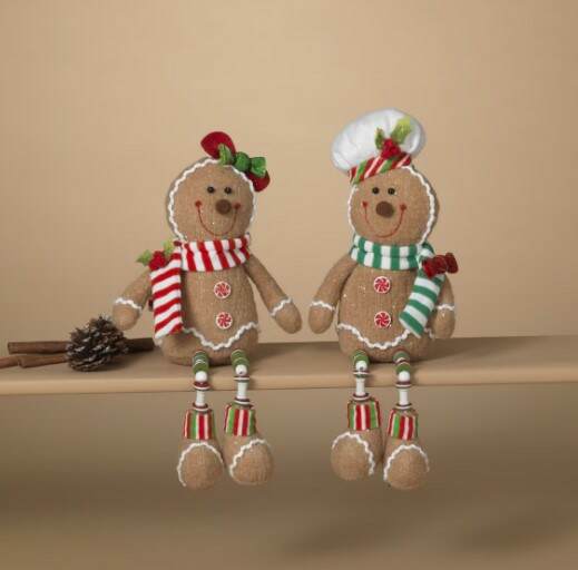 Item 431446 Plush Gingerbread Man Shelf Sitter