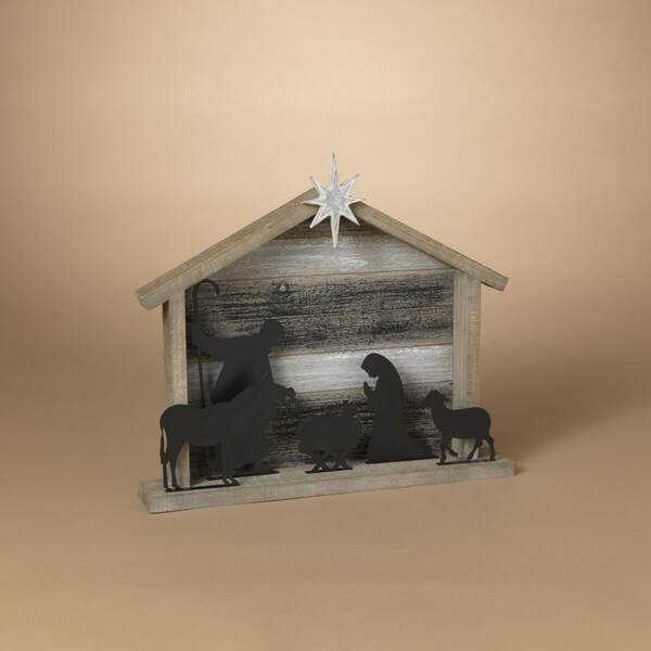 Item 431461 Wood And Metal Nativity Scene