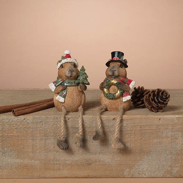 Item 431488 Holiday Capybara Shelf Sitter