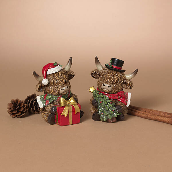 Item 431504 Holiday Highland Cow