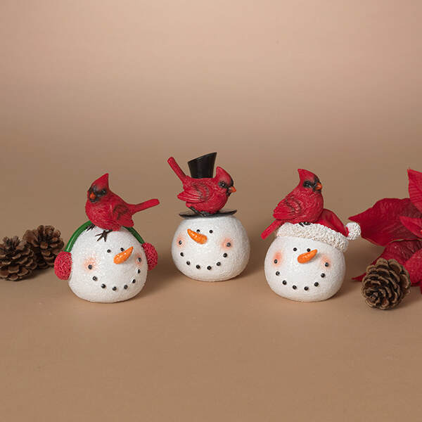 Item 431507 Holiday Cardinal On Snowman Head