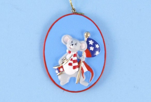 Item 436880 Christmas Mouse Patriotic Mouse Ornament