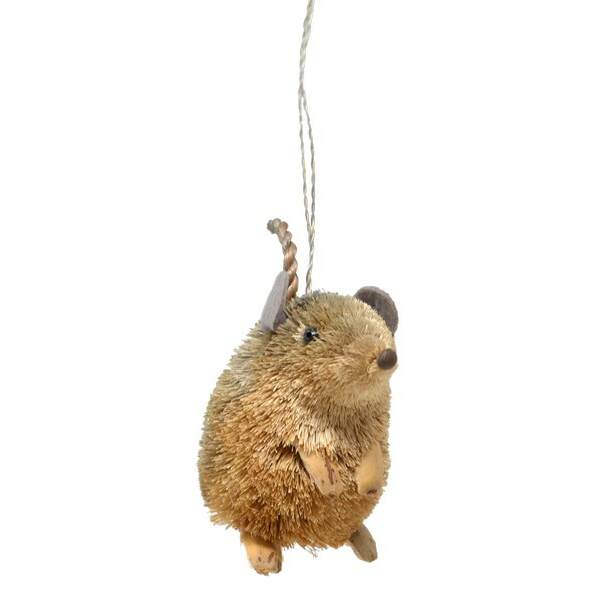 Item 440065 Grey Mouse Sitting Ornament