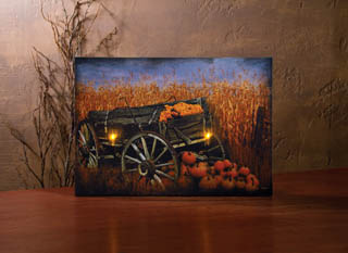Item 455220 Lighted Harvest Wagon Canvas Print