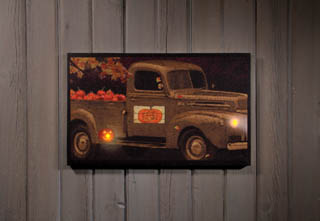 Item 455317 Lighted Pumpkins For Sale Truck Canvas Print
