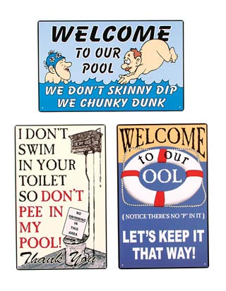 Item 455374 Poolside Humor Sign