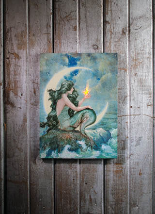 Item 456062 Lighted Moon Mermaid Canvas Print