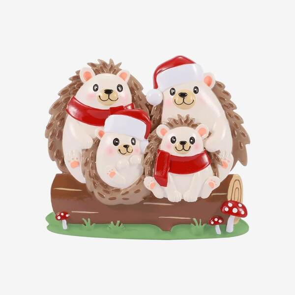 Item 459022 Hedgehog Family Of 4 Ornament