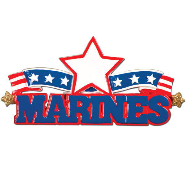 Item 459032 Marines/Stars & Stripes Ornament
