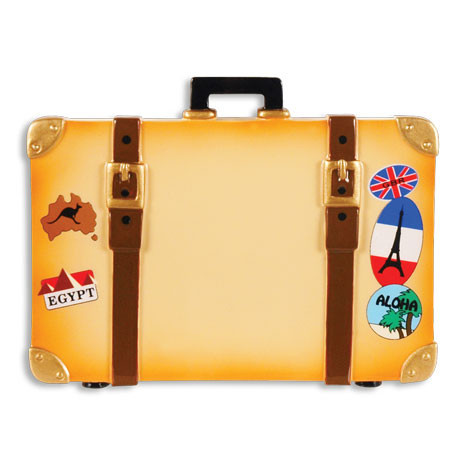 Item 459205 World Travel Suitcase Ornament