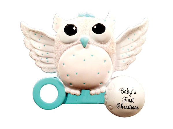 Item 459248 Baby's First Christmas Boy Owl Ornament